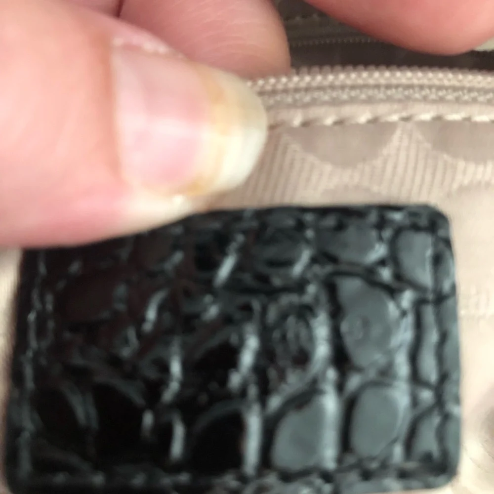 Kate Spade Faux Black Crocodile Pattern Handbag - Picture 7 of 10
